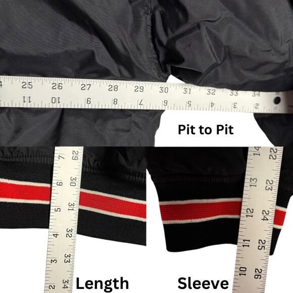 UNK NBA Atlanta Hawks Quilted Hooded Varsity Puffer Jacket Sz 2XL Embroidered - Picture 6 of 13